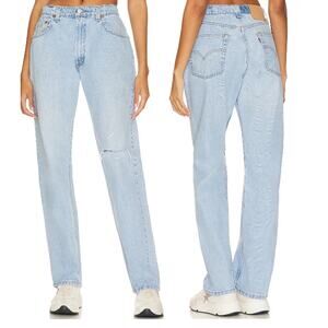 Aligrace Dani Slim Fit Levi's Leg Distressed Baggy Vintage Jeans Light Women 24